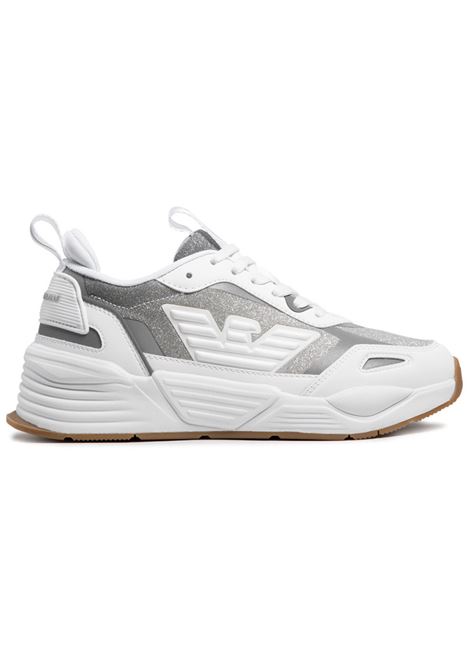 Sneakers in mesh con aquila e dettagli a contrasto EMPORIO ARMANI | Scarpe | X3X126 XM722T374